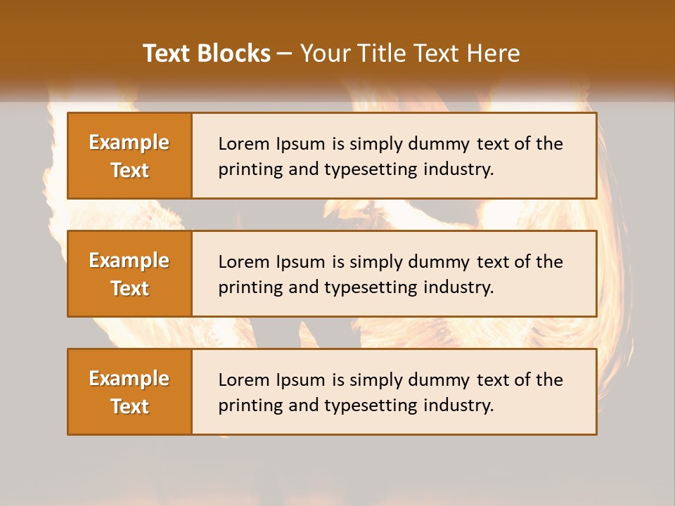A Couple Of People That Are Holding Fire PowerPoint Template