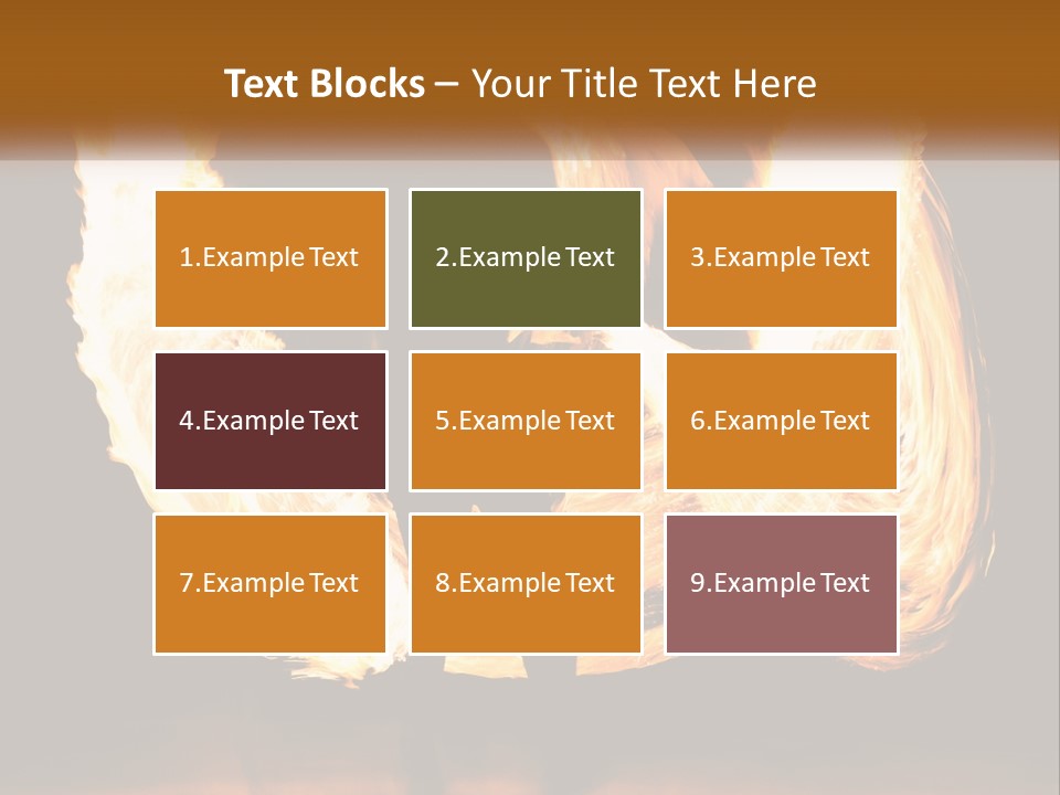 A Couple Of People That Are Holding Fire PowerPoint Template