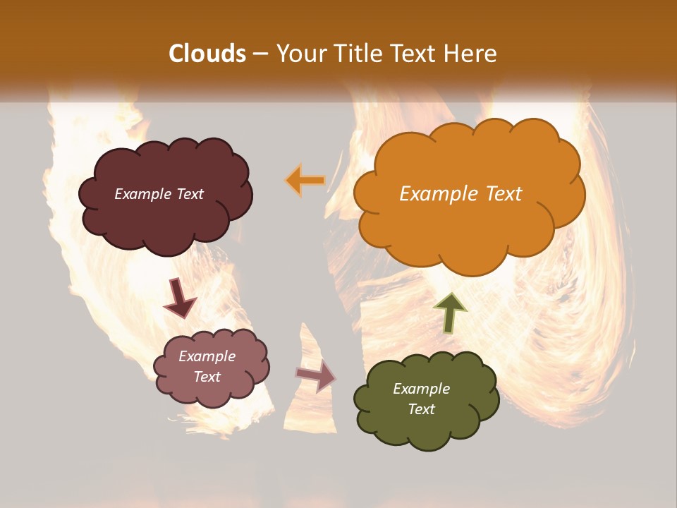 A Couple Of People That Are Holding Fire PowerPoint Template
