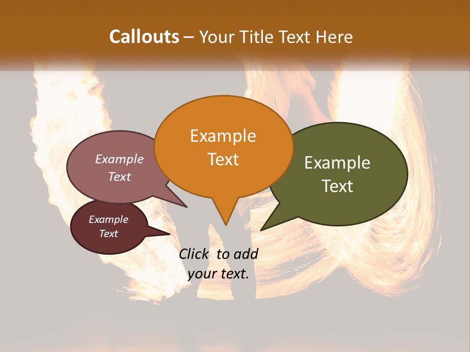 A Couple Of People That Are Holding Fire PowerPoint Template