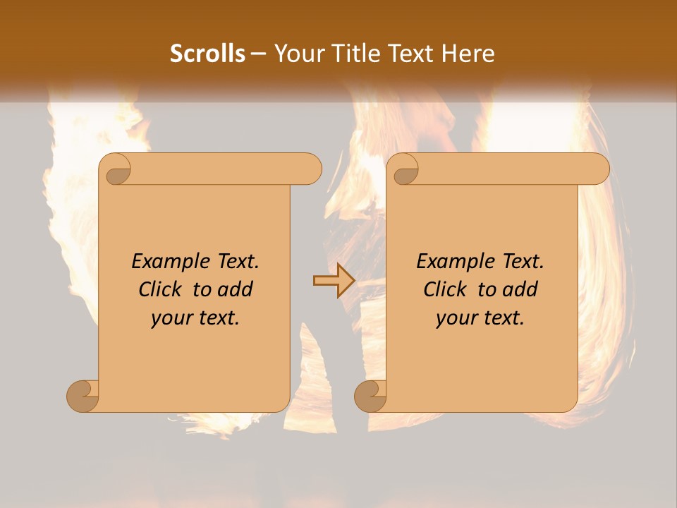 A Couple Of People That Are Holding Fire PowerPoint Template