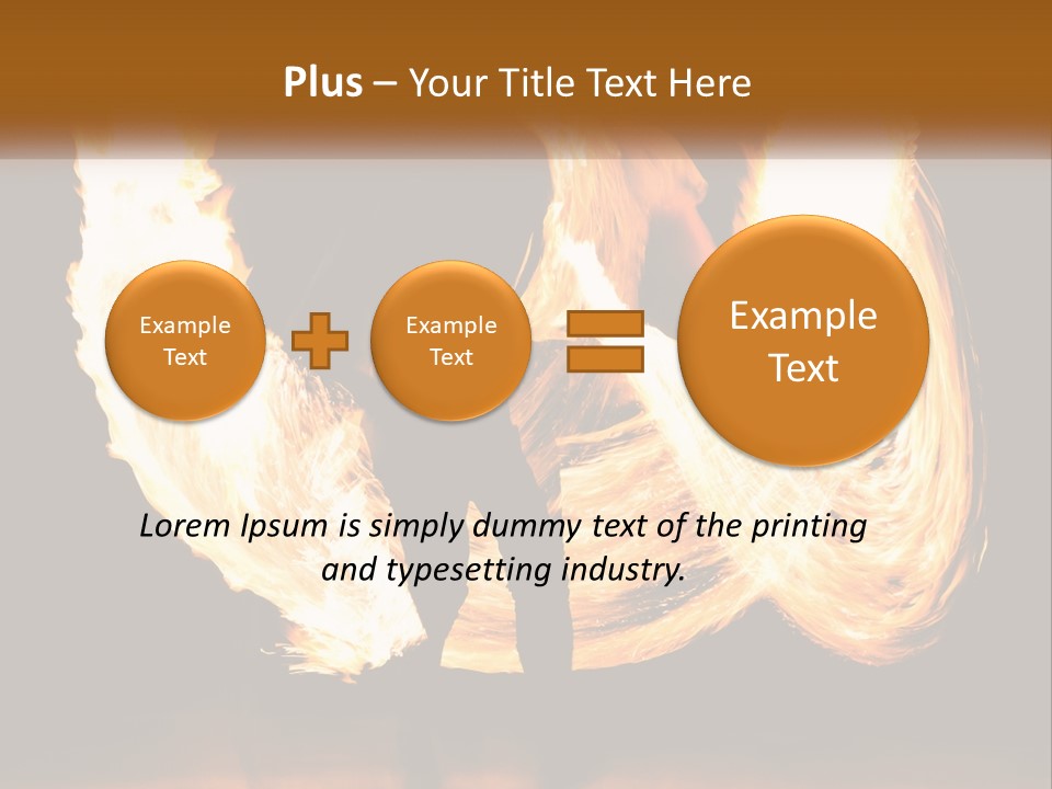 A Couple Of People That Are Holding Fire PowerPoint Template