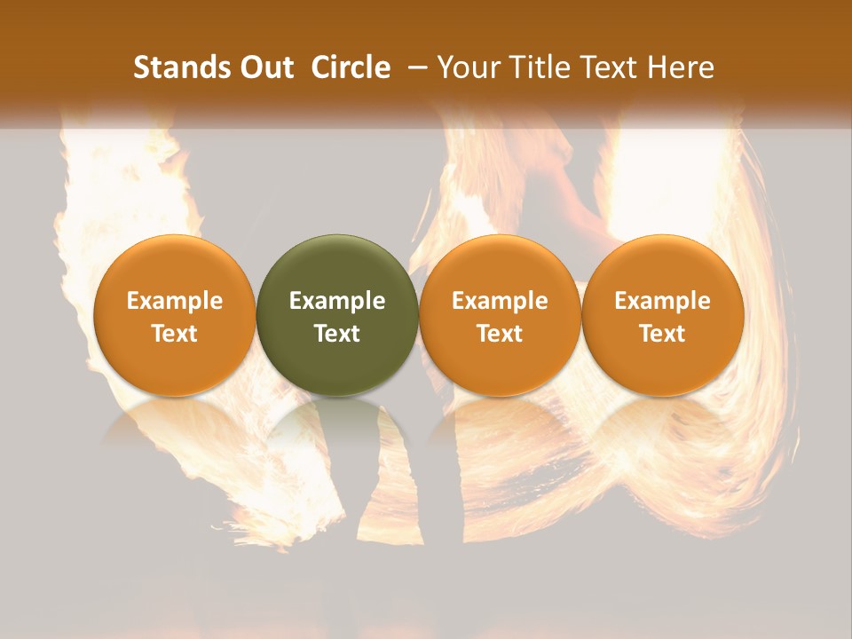 A Couple Of People That Are Holding Fire PowerPoint Template