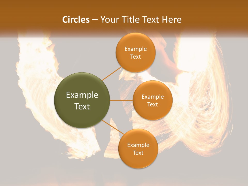 A Couple Of People That Are Holding Fire PowerPoint Template