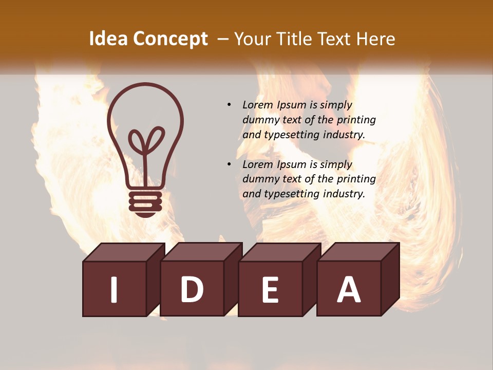 A Couple Of People That Are Holding Fire PowerPoint Template