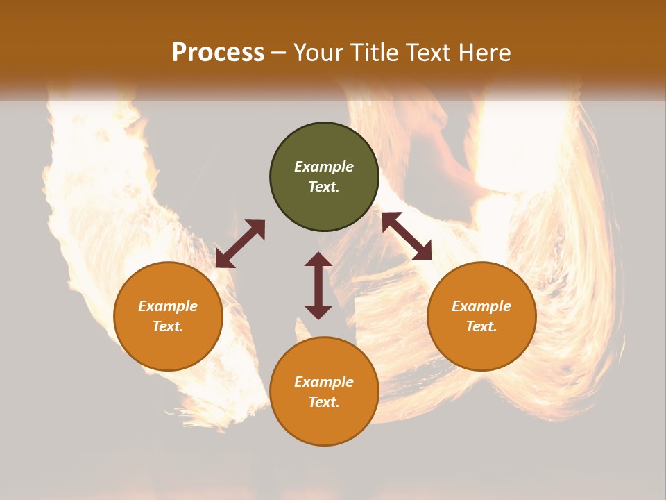 A Couple Of People That Are Holding Fire PowerPoint Template