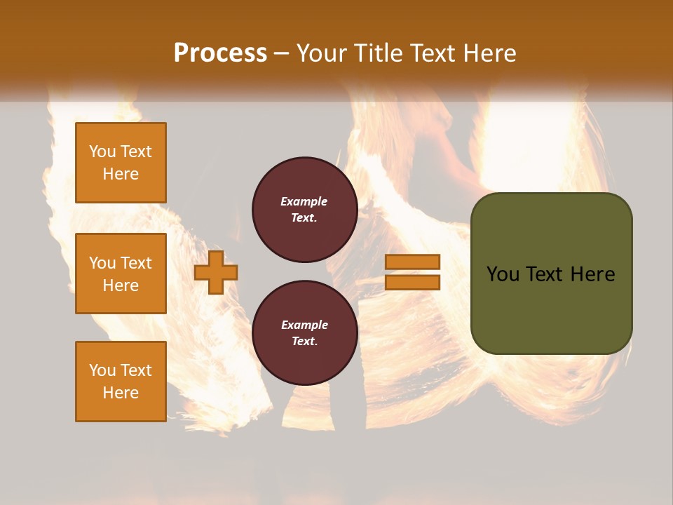 A Couple Of People That Are Holding Fire PowerPoint Template