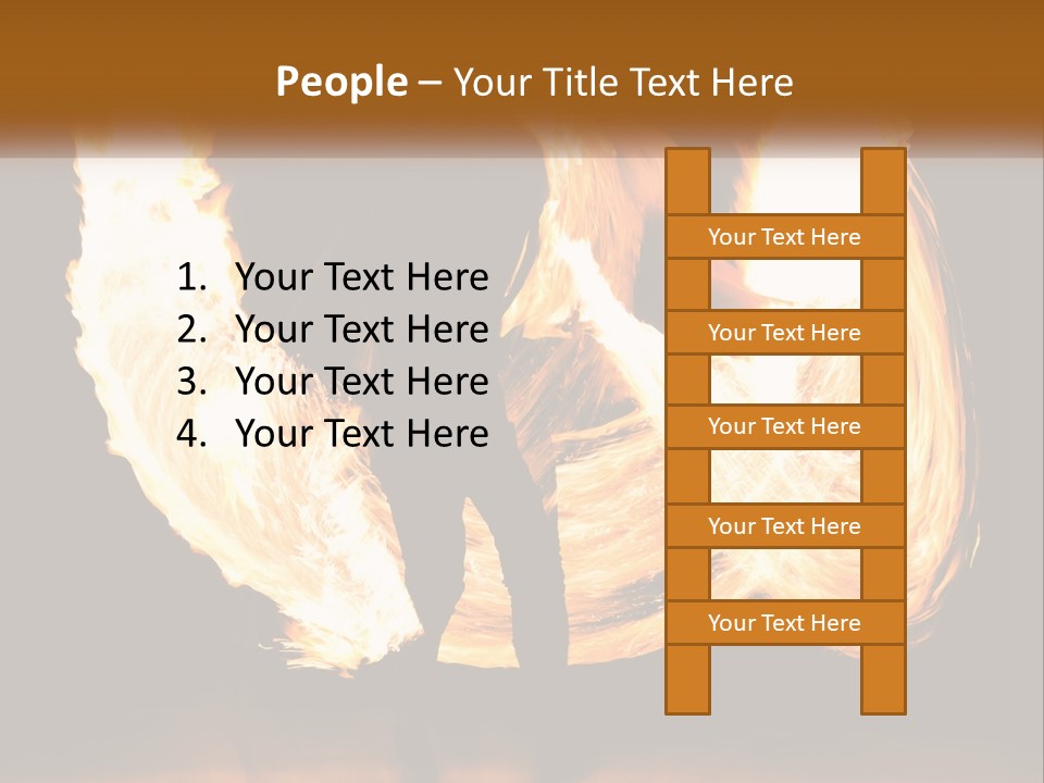 A Couple Of People That Are Holding Fire PowerPoint Template