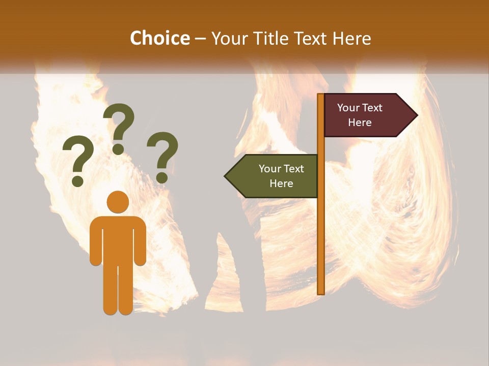 A Couple Of People That Are Holding Fire PowerPoint Template