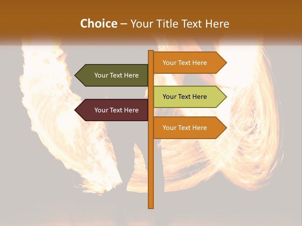 A Couple Of People That Are Holding Fire PowerPoint Template