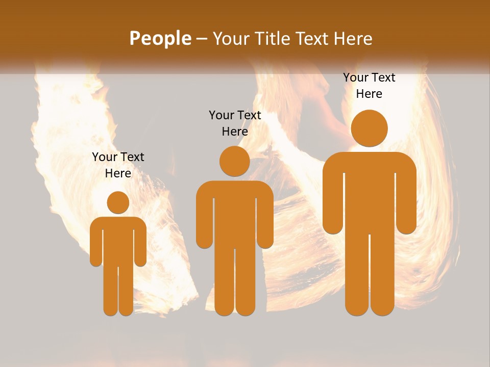 A Couple Of People That Are Holding Fire PowerPoint Template