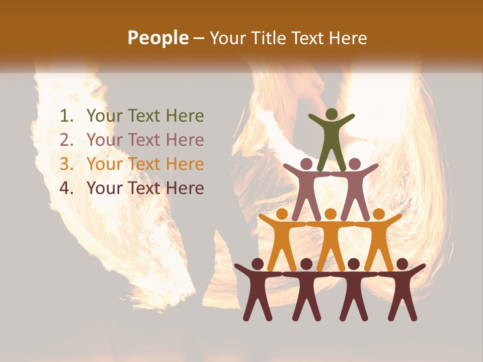 A Couple Of People That Are Holding Fire PowerPoint Template