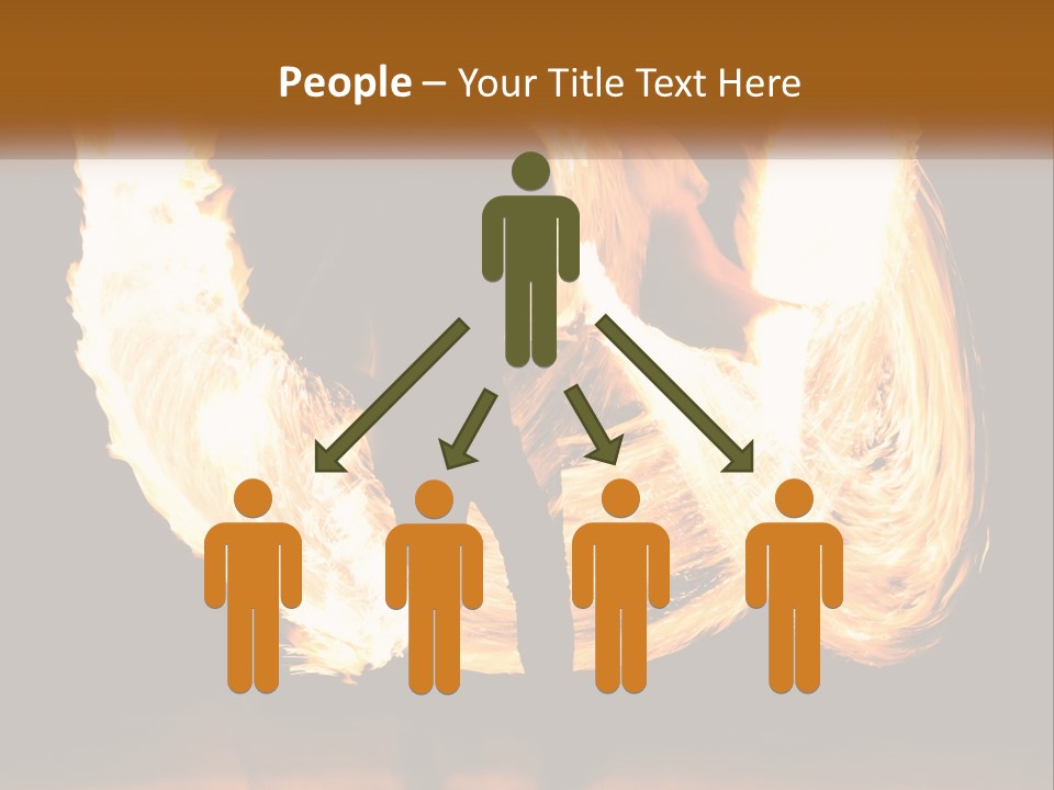A Couple Of People That Are Holding Fire PowerPoint Template