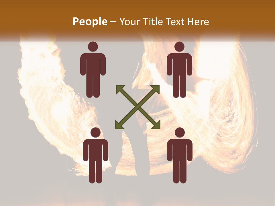 A Couple Of People That Are Holding Fire PowerPoint Template