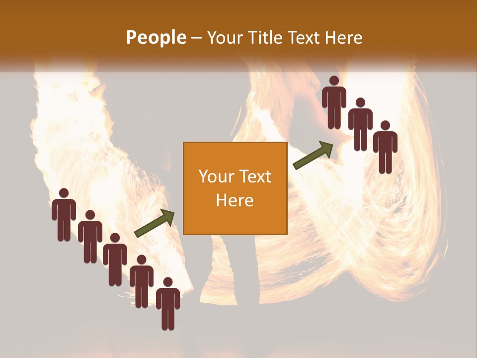 A Couple Of People That Are Holding Fire PowerPoint Template