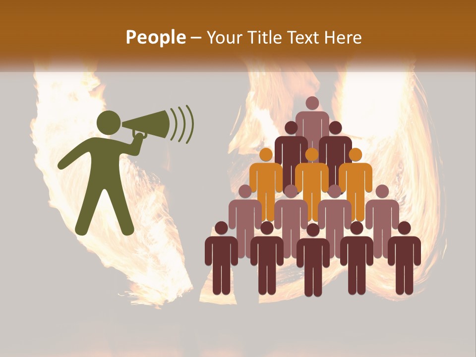 A Couple Of People That Are Holding Fire PowerPoint Template