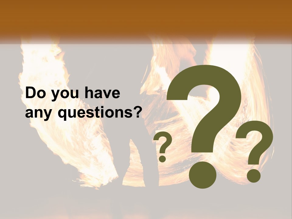 A Couple Of People That Are Holding Fire PowerPoint Template