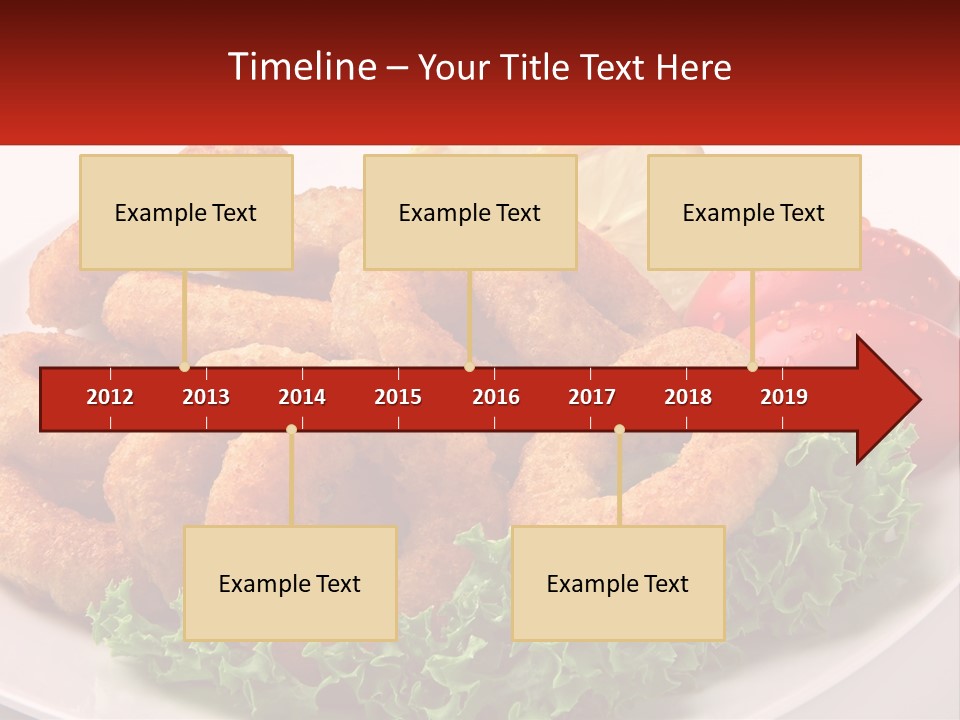 A Plate Of Onion Rings With Lettuce And Tomatoes PowerPoint Template