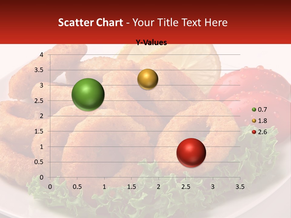 A Plate Of Onion Rings With Lettuce And Tomatoes PowerPoint Template