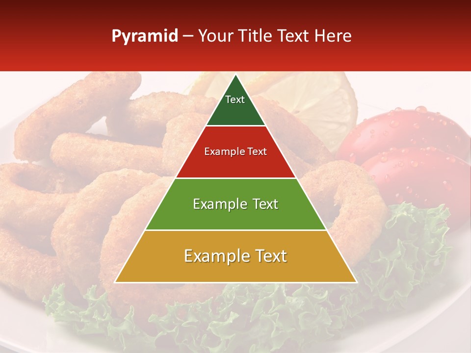 A Plate Of Onion Rings With Lettuce And Tomatoes PowerPoint Template