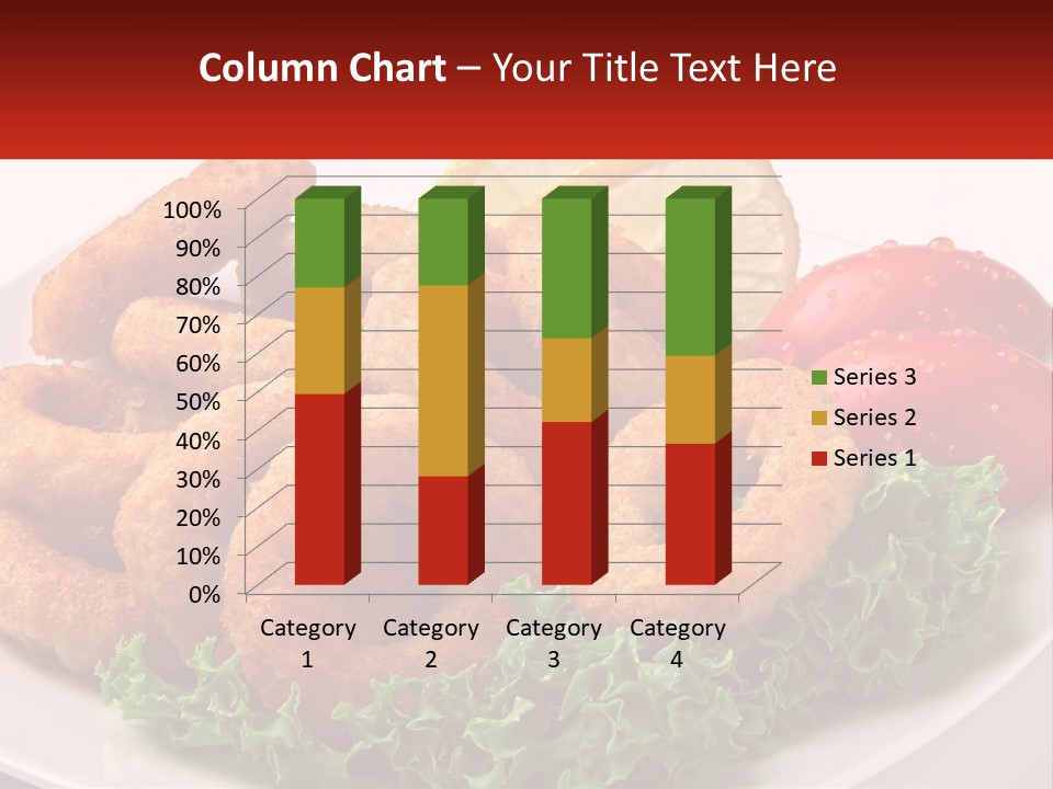 A Plate Of Onion Rings With Lettuce And Tomatoes PowerPoint Template