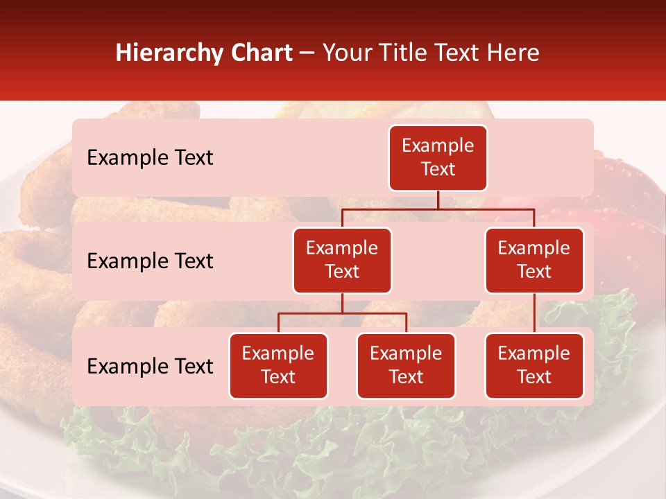 A Plate Of Onion Rings With Lettuce And Tomatoes PowerPoint Template