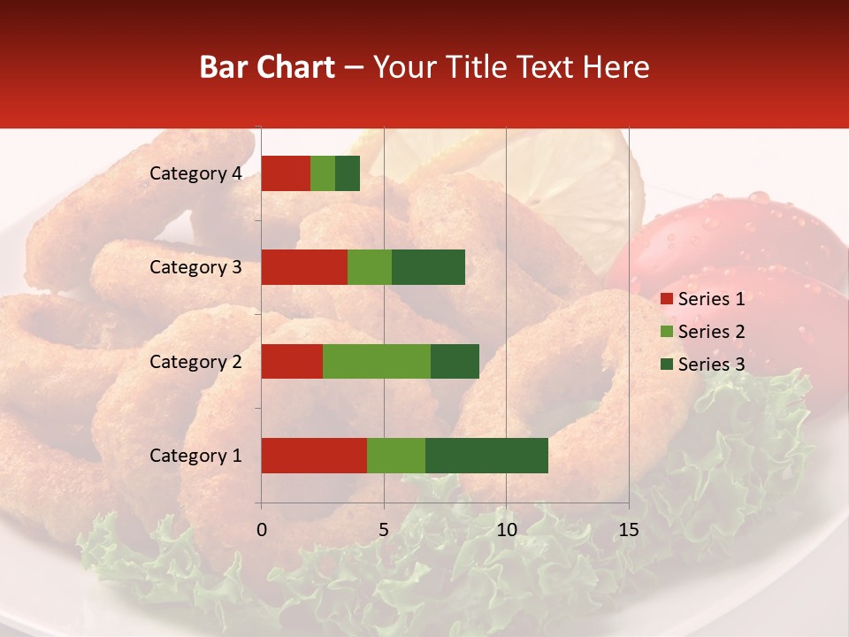 A Plate Of Onion Rings With Lettuce And Tomatoes PowerPoint Template