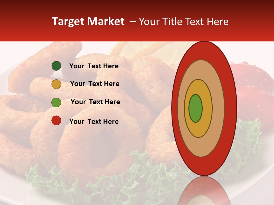A Plate Of Onion Rings With Lettuce And Tomatoes PowerPoint Template