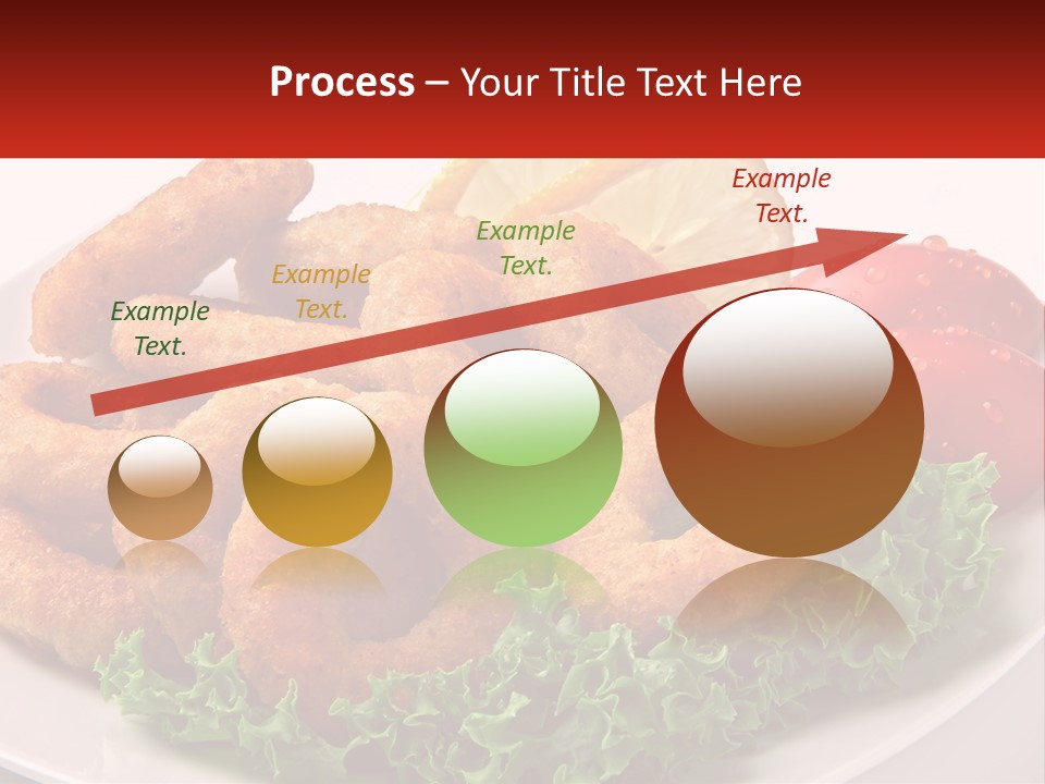 A Plate Of Onion Rings With Lettuce And Tomatoes PowerPoint Template