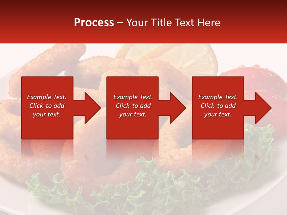 A Plate Of Onion Rings With Lettuce And Tomatoes PowerPoint Template