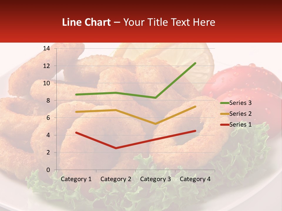 A Plate Of Onion Rings With Lettuce And Tomatoes PowerPoint Template