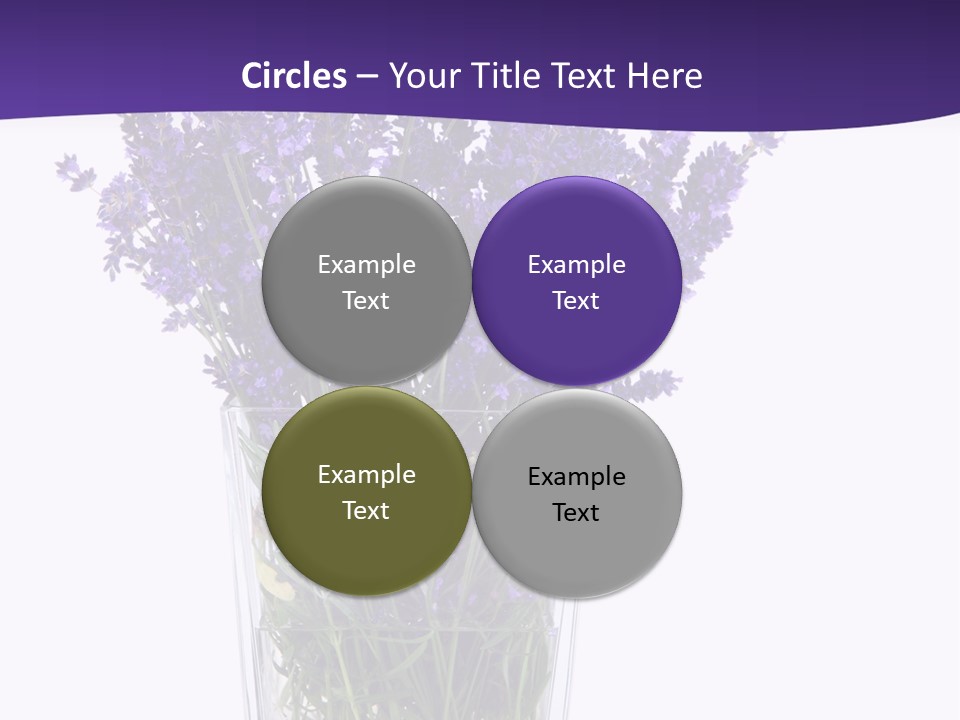 A Vase Filled With Purple Flowers On Top Of A Table PowerPoint Template