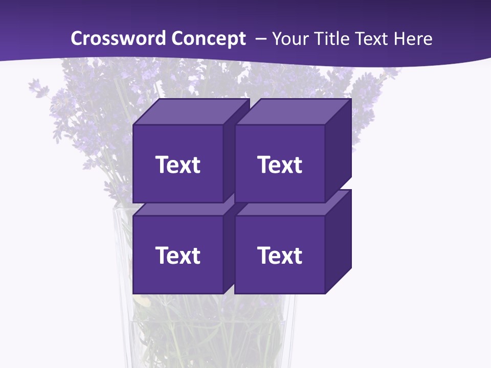 A Vase Filled With Purple Flowers On Top Of A Table PowerPoint Template