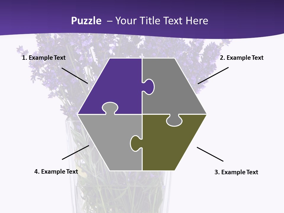A Vase Filled With Purple Flowers On Top Of A Table PowerPoint Template