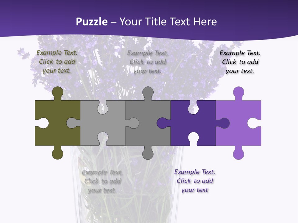 A Vase Filled With Purple Flowers On Top Of A Table PowerPoint Template
