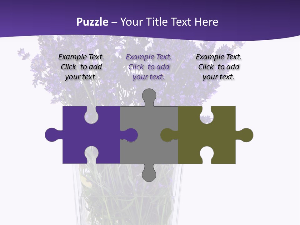 A Vase Filled With Purple Flowers On Top Of A Table PowerPoint Template