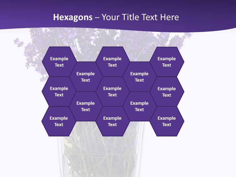 A Vase Filled With Purple Flowers On Top Of A Table PowerPoint Template