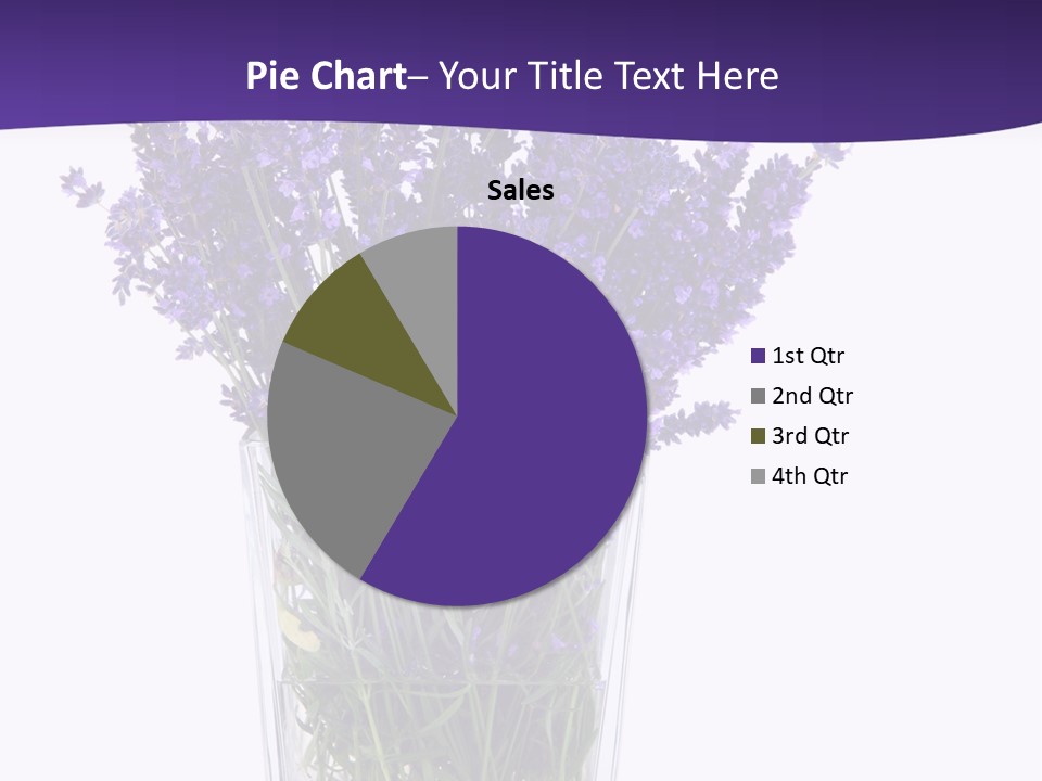 A Vase Filled With Purple Flowers On Top Of A Table PowerPoint Template