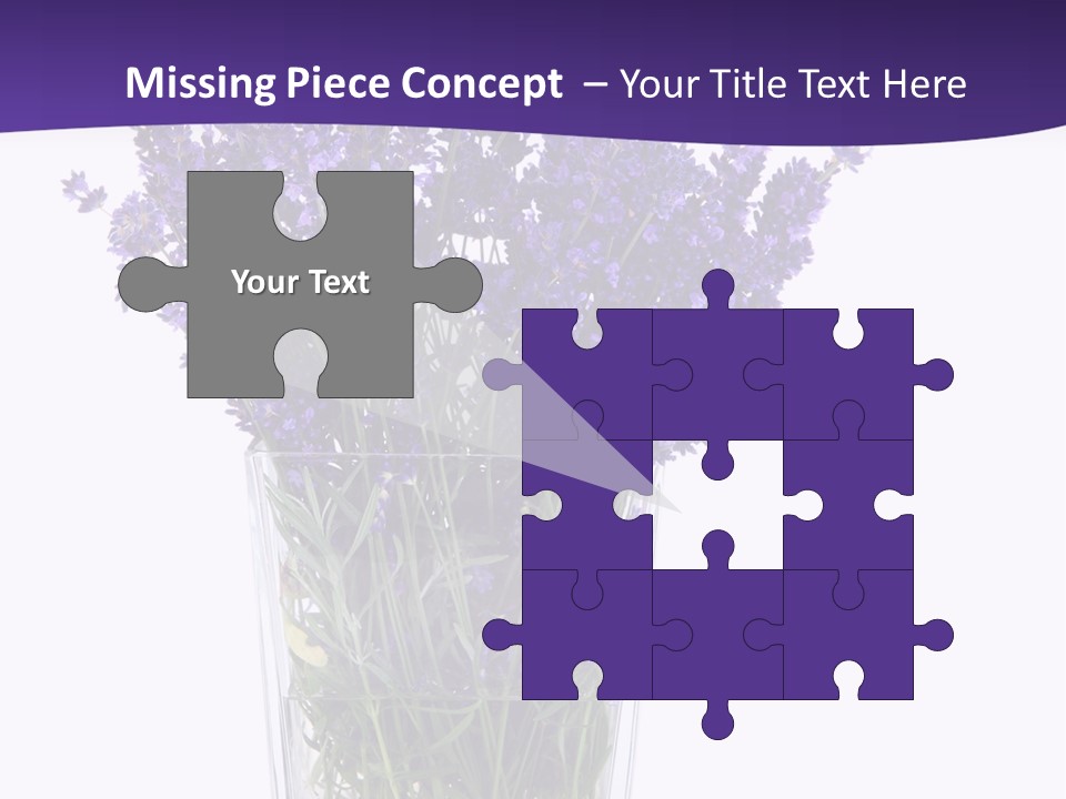 A Vase Filled With Purple Flowers On Top Of A Table PowerPoint Template