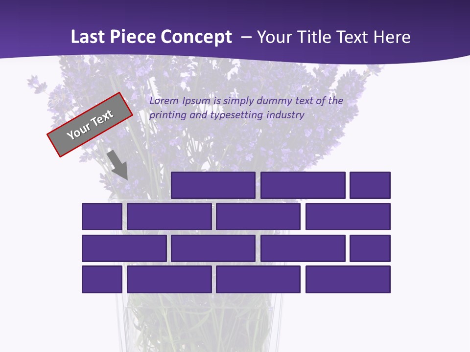 A Vase Filled With Purple Flowers On Top Of A Table PowerPoint Template