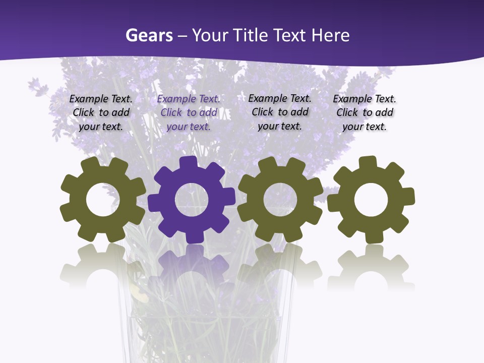 A Vase Filled With Purple Flowers On Top Of A Table PowerPoint Template