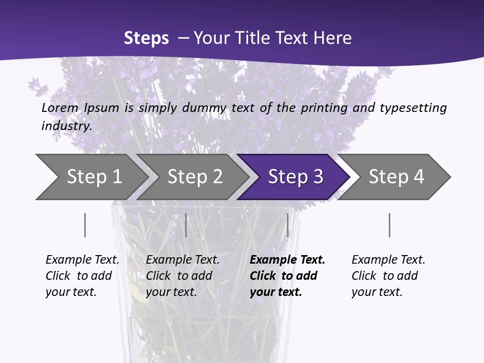 A Vase Filled With Purple Flowers On Top Of A Table PowerPoint Template
