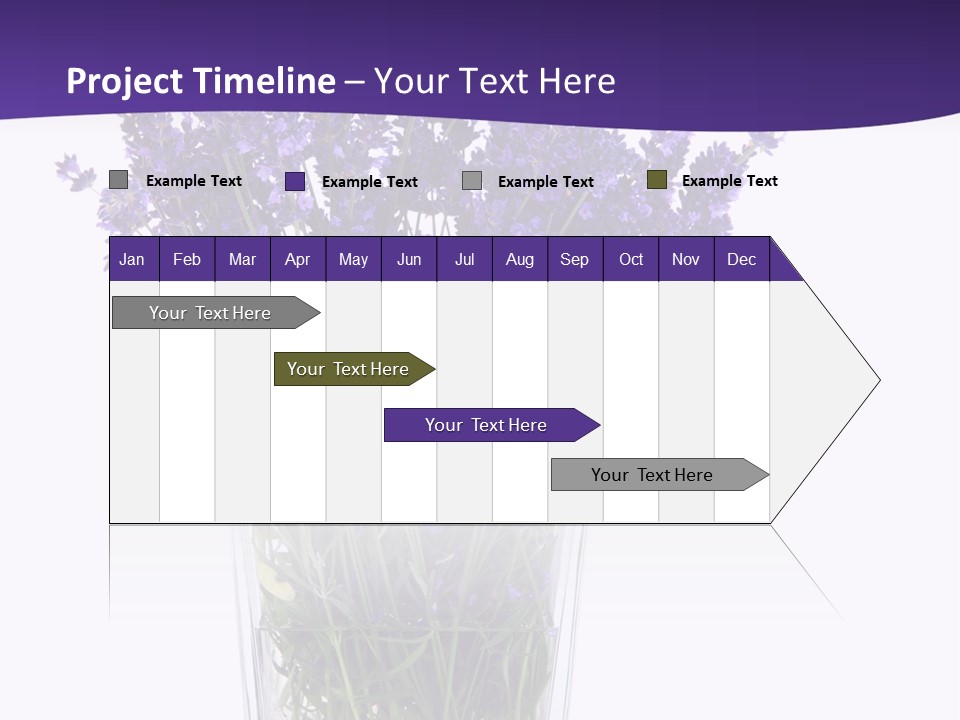 A Vase Filled With Purple Flowers On Top Of A Table PowerPoint Template