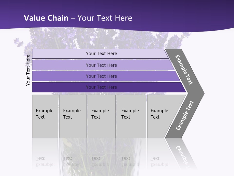 A Vase Filled With Purple Flowers On Top Of A Table PowerPoint Template