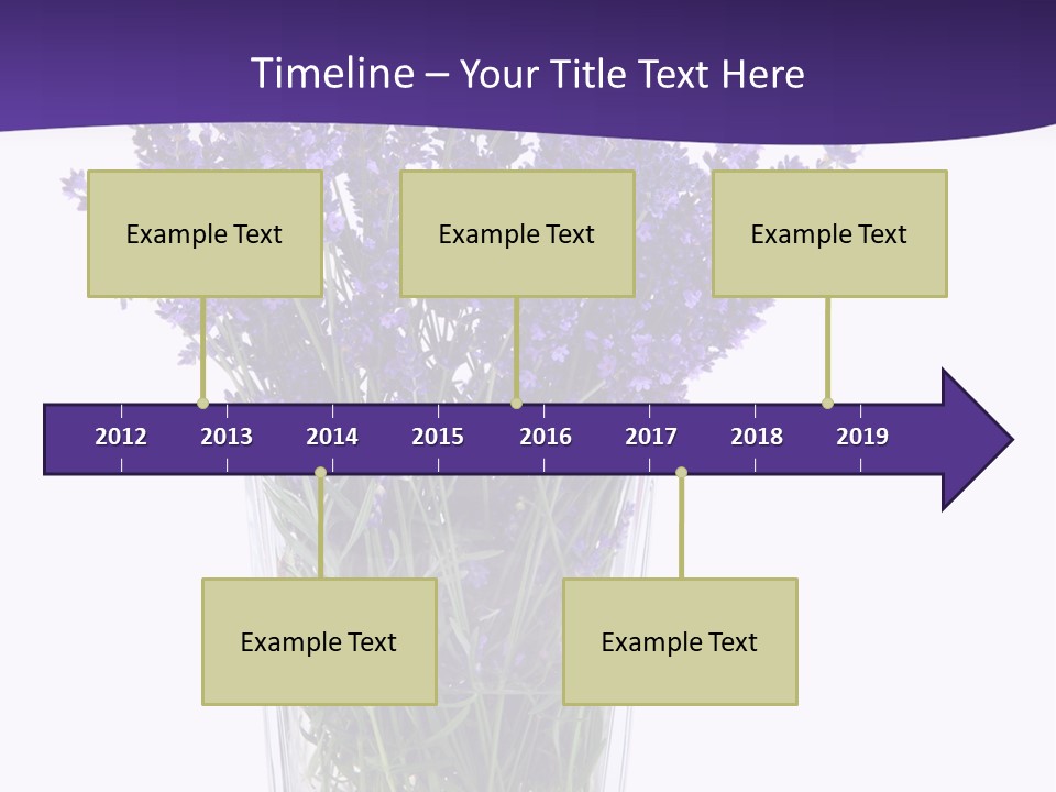A Vase Filled With Purple Flowers On Top Of A Table PowerPoint Template