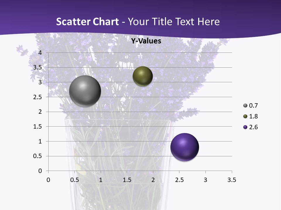 A Vase Filled With Purple Flowers On Top Of A Table PowerPoint Template