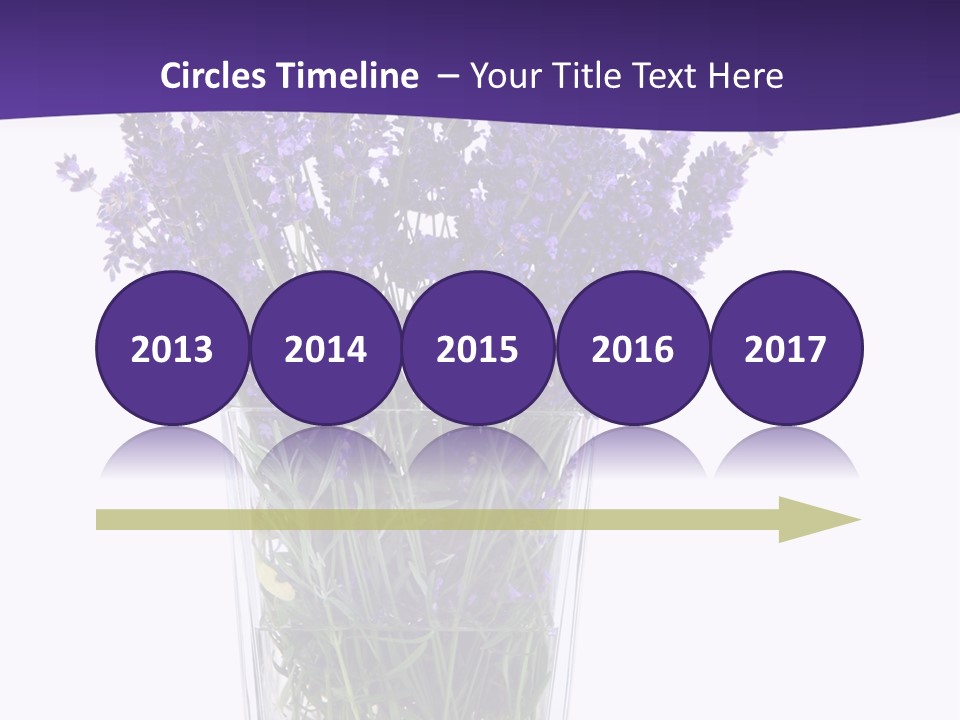 A Vase Filled With Purple Flowers On Top Of A Table PowerPoint Template