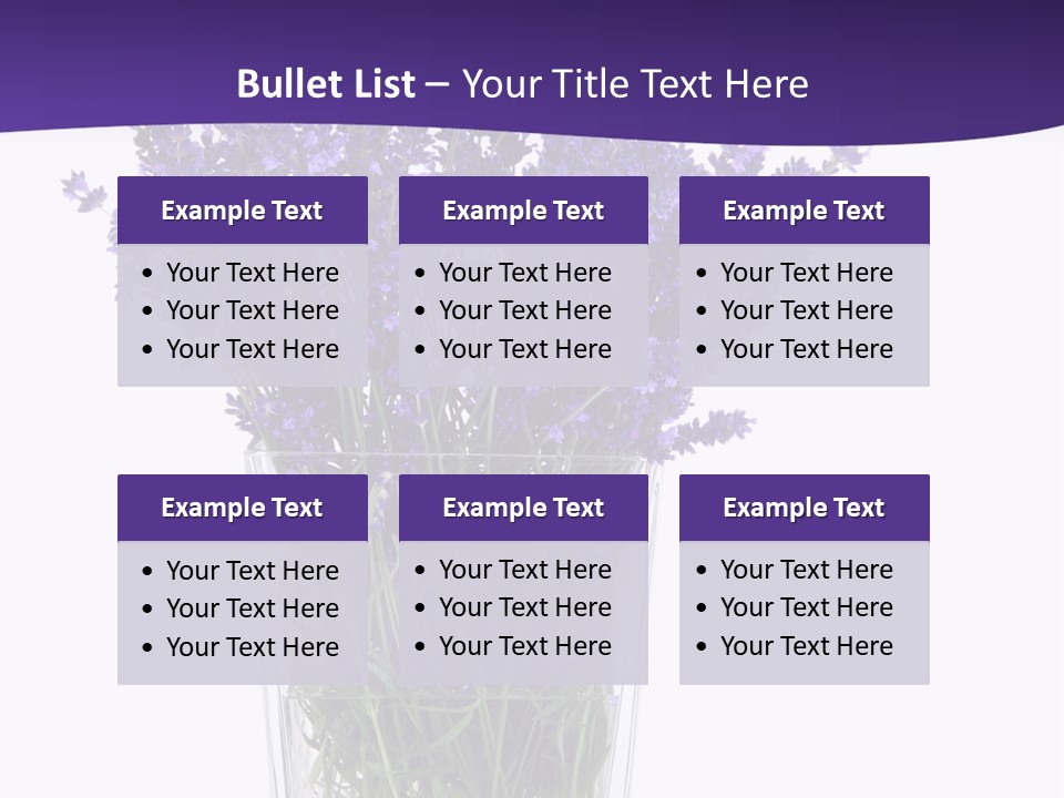 A Vase Filled With Purple Flowers On Top Of A Table PowerPoint Template