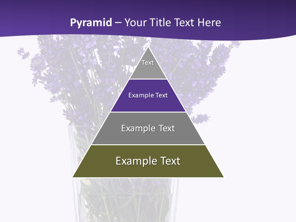 A Vase Filled With Purple Flowers On Top Of A Table PowerPoint Template