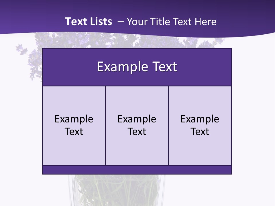 A Vase Filled With Purple Flowers On Top Of A Table PowerPoint Template
